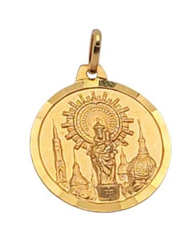 Medalla Virgen del Pilar 20 mm 3.20grs.