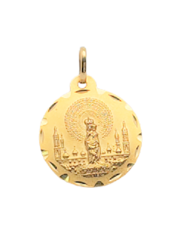 Medalla Virgen del Pilar  22 mm 2.80grs.
