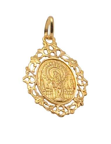 Medalla Nuestra Señora del Pilar  32x25 mm  3.70grms