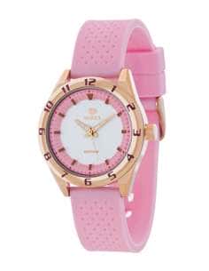 Reloj para Mujer con Correa de Silicona Rosa y Caja Dorada- Marea B35257/4