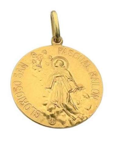 Medalla San Pascual Bailón  25mm 8.20grms