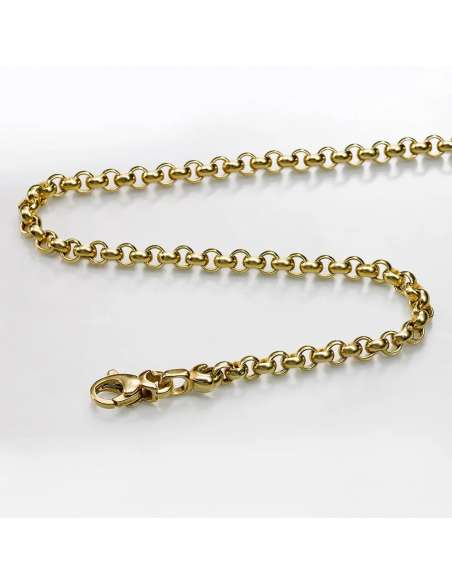 Cadena Caballero eslabón Roll-on - Oro amarillo 18k