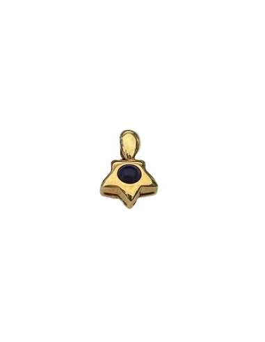 Colgante oro Estrella con una piedra Lapilazuli 12mm  2.25 grms