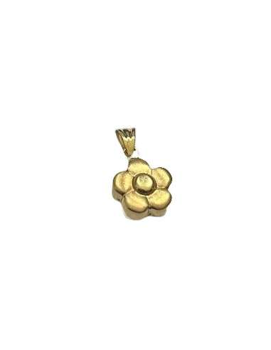 copy of Colgante de oro de 18k en forma de flor con circonitas (16x14mm 0.55grms)