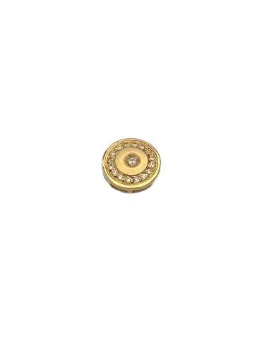 Colgante circular de oro 18k con circonitas (1.40grms/11x12mm)