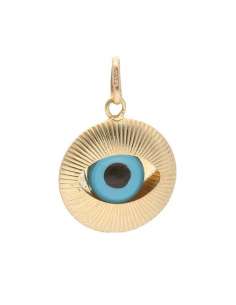 Colgante en Oro con Diseño de Ojo Turco Esmaltado - Oro amarillo 18K