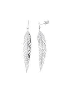 Pendientes para Mujer de plata en forma de  pluma - Salvatore 256A0045