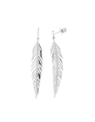 Pendientes para Mujer de plata en forma de  pluma - Salvatore 256A0045