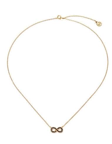 Collar para Mujer Infinito plata chapada en oro con Circonitas Negras - Viceroy 5017c100-35