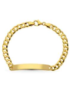 Esclava para caballero eslabón Barbado en Oro - Oro Amarillo 18k