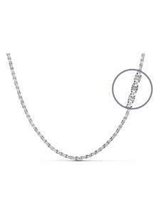 Cadena Diamantada Oro Blanco - Oro Blanco 18K