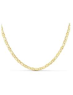 Cadena para Caballero Eslabón Tallado Ancla - Oro...