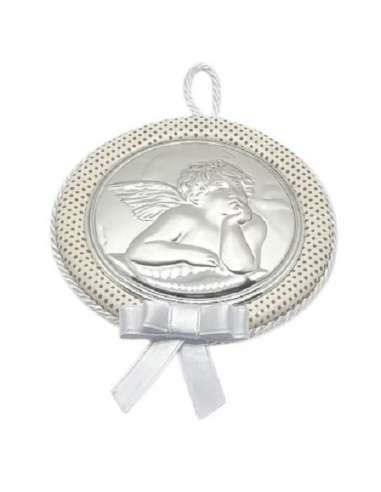Medallon Infantil de cuna Celeste Angel San Rafael  10493 2PA