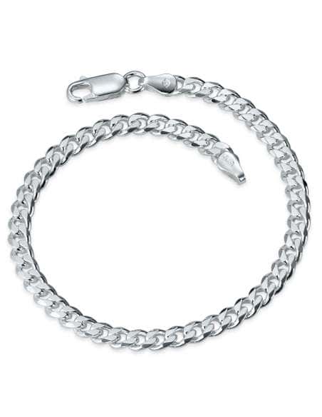 Pulsera de plata de ley con eslabones barbados - Plata 925