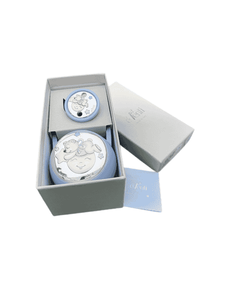 Portachupetes con pinza infantil Oso luna Azul EV3414/01C