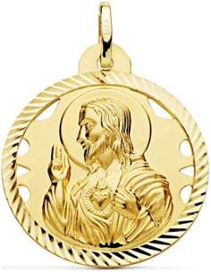 Medalla Corazón de Jesús - Oro Amarillo 18k