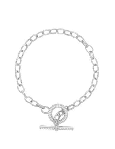 Pulsera para Mujer de Plata con Cierre Delantero y Circonitas – Marea D02803/AM