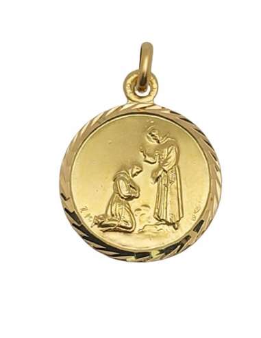 Medalla San Francisco (Oracion en español) 20 mm 3.30 grs.