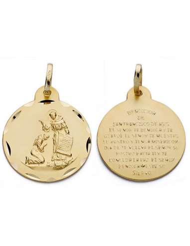 Medalla San Francisco (Oracion en español) 16 mm 1.60 grs.