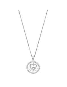 Collar para Mujer de Plata Colgante Circular con Circonitas y Corazones - Lotus LP1954-1/1