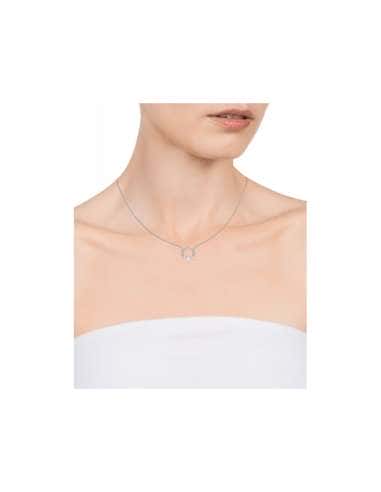 Collar para Mujer de Plata de Ley con Colgante Circular y 3 Circonitas - Viceroy 7128C000-38