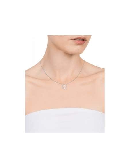 Collar para Mujer de Plata de Ley con Colgante Circular y 3 Circonitas - Viceroy 7128C000-38