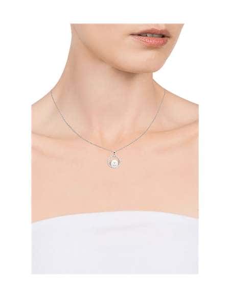 Collar para Mujer en Plata Bañada en Rodio con Circonitas y Perla Blanca - Viceroy 71044C000-68