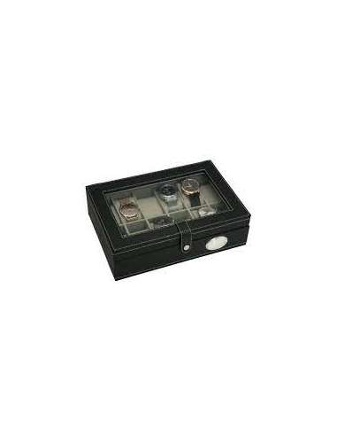 copy of Joyero Caja cuadrada 8 relojes tapa de cristal