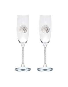 Estuche Copas 25º Aniversario con pies de cristales Bodas de plata GA4290V
