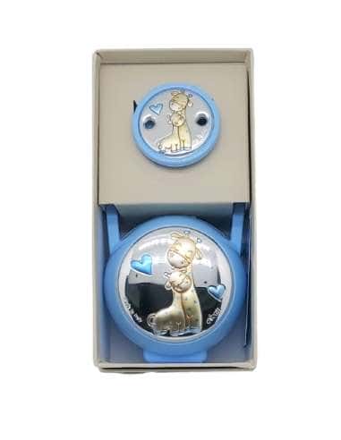 Set Infantil Portachupetes con Pinza Jiraba Azul - Eventi EV3474/01C