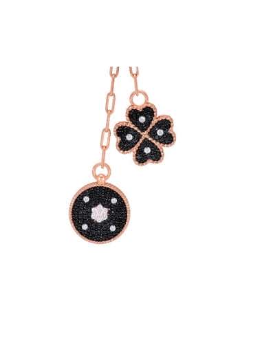Collar para Mujer de Plata trébol y círculo - Marea D02807/AW