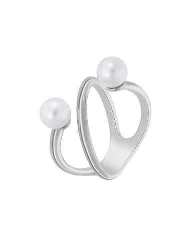 Anillo para Mujer Doble Perla Plata de Ley  - Marea D03106/AH18