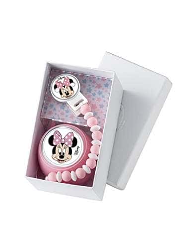Set Infantil PortaChupete Pinza Mordedor Minnie Mouse - Disney D494 RA