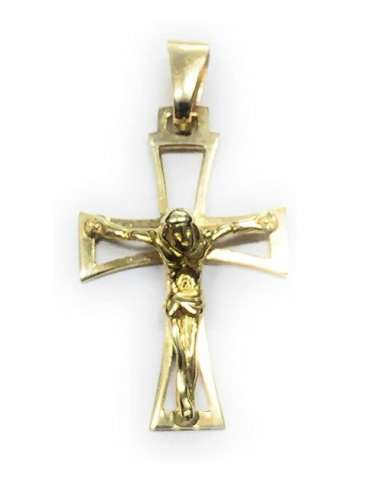 Cruz oro con cruz calada con cristo 2.10grms 27x18mm
