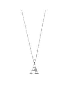 Collar para Mujer plata de ley con la letra A - Lotus LP3054-1/A