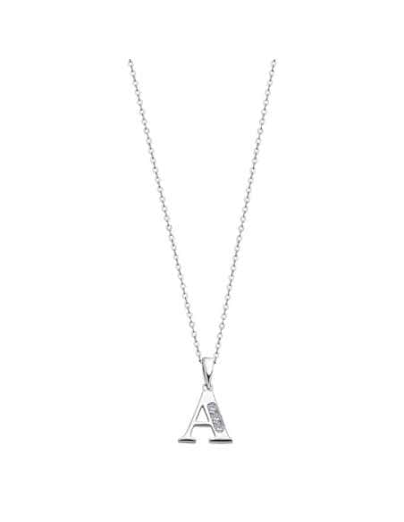 Collar para Mujer plata de ley con la letra A - Lotus LP3054-1/A
