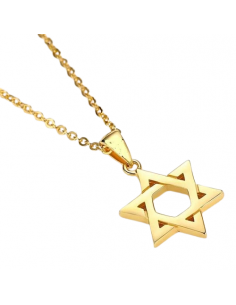 Colgante Estrella de David - Oro Amarillo 18K