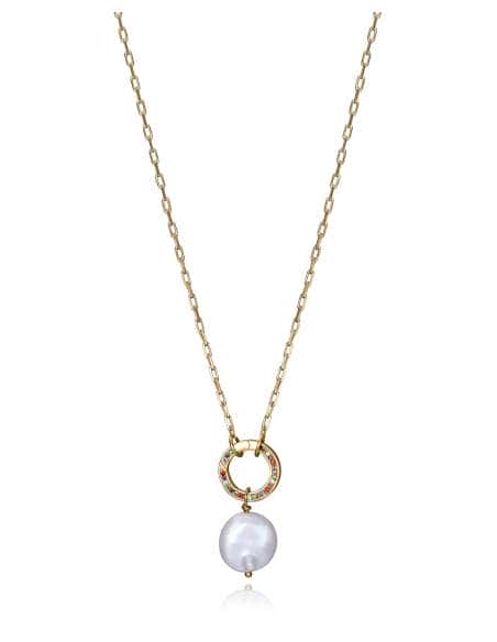 Collar para Mujer de Plata Pella con circulo con circonita multicolor- Viceroy 13180C100-99