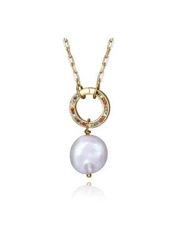 Collar para Mujer de Plata Pella con circulo con circonita multicolor- Viceroy 13180C100-99