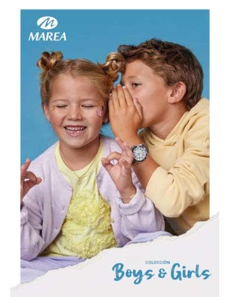 Pack Reloj y Complementos para Niña esfera blanca y violeta con pulsera de plata - Marea B41363/4