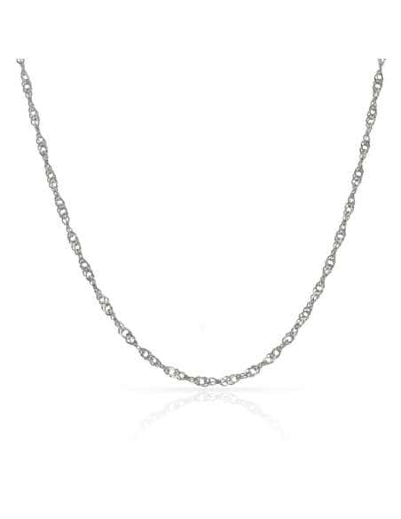 Cadena Singapur  Oro Blanco - Oro Blanco 18K