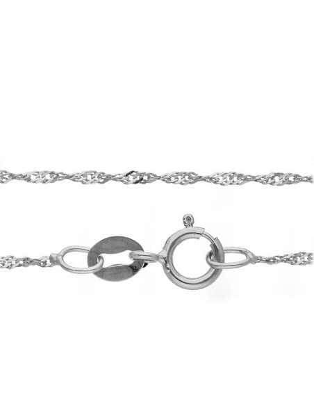 Cadena Singapur  Oro Blanco - Oro Blanco 18K