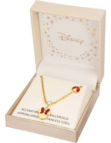 Collar Minnie Mouse con Cristales Rojos y Mariquita de Plata Dorada - Disney N600605YRRL-157.CJ