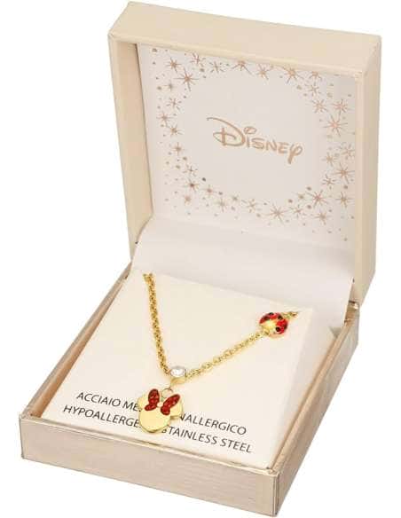 Collar Minnie Mouse con Cristales Rojos y Mariquita de Plata Dorada - Disney N600605YRRL-157.CJ