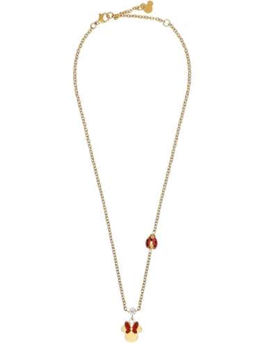 Collar Minnie Mouse con Cristales Rojos y Mariquita de Plata Dorada - Disney N600605YRRL-157.CJ