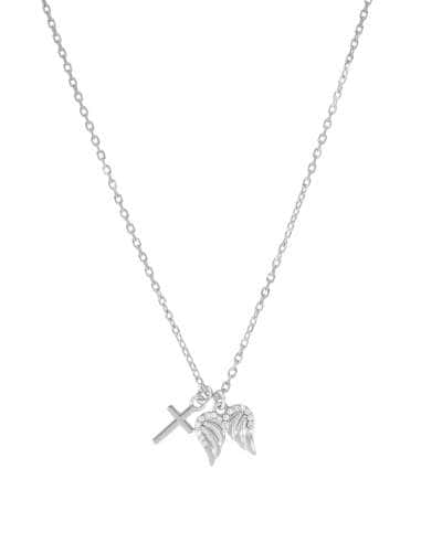 Collar para Mujer de Plata Alas circonitas y cruz - Marea D03307/AP