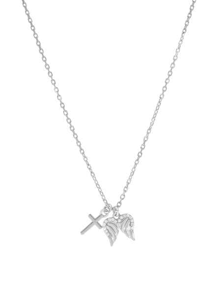 Collar para Mujer de Plata Alas circonitas y cruz - Marea D03307/AP