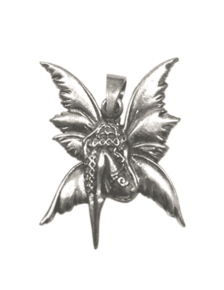Colgante para Mujer de plata en forma de hada sentada - Plata 925