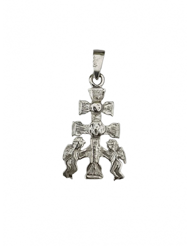 Colgante de plata cruz de caravaca sin cristo (1.80 grms 14x24mm)