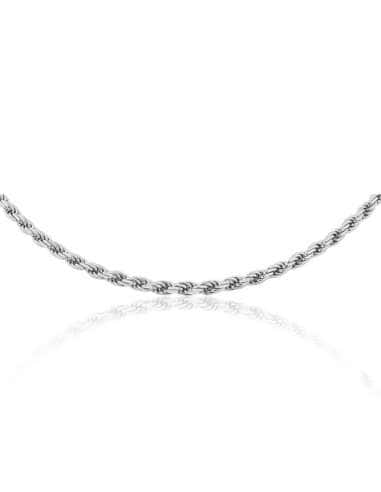 Cadena de plata trenzada o Cordón Salomónico Unisex 2.5mm - Plata 925